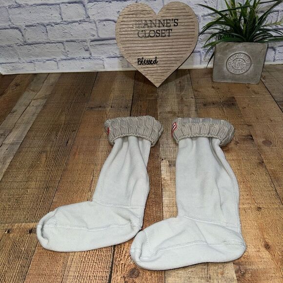 Womens Hunter Original Tall Knee High Boot Socks Gray Winter Medium 5-7 - Picture 8 of 8